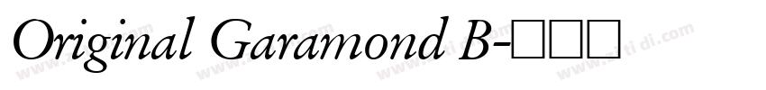 Original Garamond B字体转换